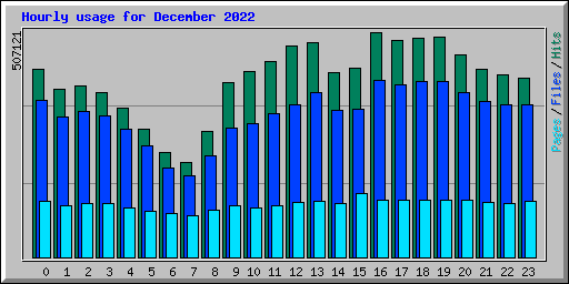 Hourly usage for December 2022